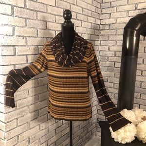 🍁 Liz Claiborne Cowl Neck Stripe Sweater 🍁